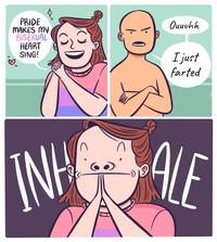 PRIDE MAKES MY BISEXUAL HEART SING! Ouuuhh I just farted INHALE OARTBYMOGA