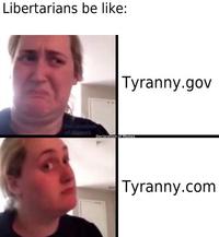 Libertarians be like: Tyranny.gov Declaration of Mames Declaration of Memes Tyranny.com