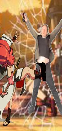 Baiken Kick in Elon's balls