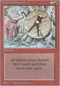 Wheel of Fortune 26 Sorcery All players must discard their hands and draw seven new cards. Illus. Daniel Gelon
