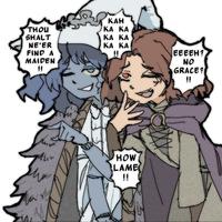 KAH THOU SHALT KA KA KA KA NE'ER KA KA FIND A !! EEEEH? MAIDEN !! NO GRACE? !! Mu HOW LAME !!