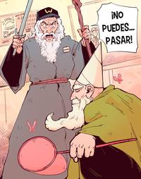 11/ □ NOW WITH |- New - +1/1/0000 MG WIZARD KREADOR 600 00 0000 EXTRA AURA N 242 3 GANDALF 3 ¡NO PUEDES... PASAR!