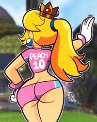 Princess Peach Hand On Hip Pose (Super Mario Strikers)