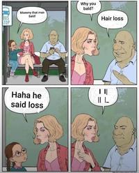 Mommy that man bald! BUS STOP Why you bald? Hair loss | || Haha he said loss || |__