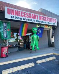 UNNECESSARY NECESSITIES If You Need It, We Don't Sell It! KNIVES 3800 UP Heineken Coca-Cola