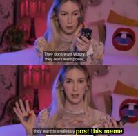 SHIN They don't want victory, they don't want power, they want to endlessly post this meme
