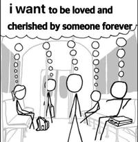i want to be loved and cherished by someone forever