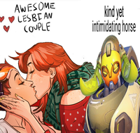 AWESOME LESBIAN COUPLE kind yet intimidating horse היום1