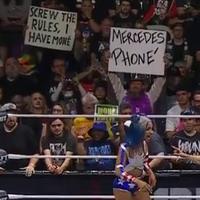 A crowd sign from AEW All Out 2024,