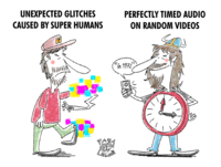 UNEXPECTED GLITCHES CAUSED BY SUPER HUMANS MON PERFECTLY TIMED AUDIO ON RANDOM VIDEOS In 1972'
