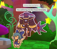 Cirno the Ice Fairy... You will bring me the Chaos Emeralds.