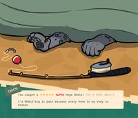 A humorous fan art based on one player's experience in the 2024 indie game Webfishing