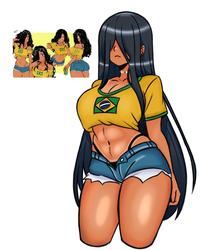 "Fan art":https://knowyourmeme.com/memes/cultures/fan-art that depicts "Sadako":https://knowyourmeme.com/memes/sadako, the ghost from _The Ring_, as a "Brazilian":https://knowyourmeme.com/memes/cultures/brazil woman. The artwork depicts her with dark circles around her eyes and long black hair, wearing yellow crop top with the flag of Brazil. The trend is inspired by memes about "Brazilian Miku":/memes/brazilian-miku that gained traction in 2024.
