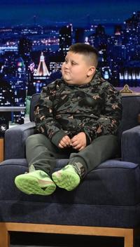 Sitting in the chair on the Tonight Show with Jimmy Fallon