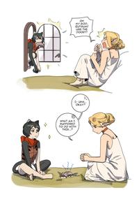 M WHAT AM I SUPPOSED TO DO WITH THIS...? OH MY GOD, IZUTSUMI! USE THE DOOR!!! V₁ I- UHM... OKAY? @valerie vie01