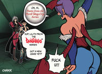 CHAKK AM W NILIS OH, HI, Dante from the Devil May Cry IN Series ENSE GAMI TENSEL SHIN MEGA SUP, LILITH FROM THE TM DARKSTALKERS™ SERIES GOT A NEW GAME YET? F--- U!!