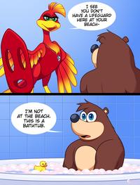 I'M NOT AT THE BEACH. THIS IS A BATHTUB. I SEE YOU DON'T HAVE A LIFEGUARD HERE AT YOUR BEACH- Skelly Doll