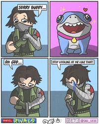 SORRY BUDDY... OH GOD... STOP LOOKING AT ME LIKE THAT! MARVEL RIVALS QOY @SAU_SIEGE