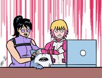 Gwenpool and Hawkeye saw what you all are saying about Jeff the Land Shark  They were quite shocked