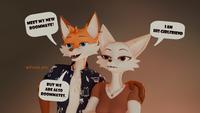 MEET MY NEW ROOMMATE! I AM HIS GIRLFRIEND @VFoxtail_Arts BUT WE ARE ALSO ROOMMATES.