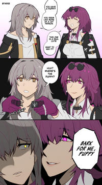 @TAKUQX *CLICK YOU HAVE A PUPPY? YOU SEEM LIKE MORE OF A CAT PERSON THIS ONE IS A REAL CUTIE WANT TO SEE IT? HUH? WHERE'S THE PUPPY? W BARK FOR ME, PUPPY