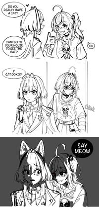 DO YOU REALLY HAVE A CAT? CANIGO TO YOUR HOUSE TO SEE THE CAT? OK ? CAT DOKO? Click SAY MEOW