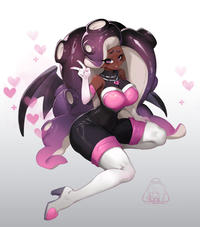 marina is wearing a Rouge costume.