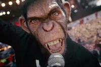 The image of a CGI monkey singing into a microphone that was used as the promo pic for "British":https://knowyourmeme.com/memes/british-people-briish popstar Robbie Williams' biopic "Better Man."