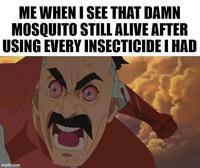 ME WHEN I SEE THAT DAMN MOSQUITO STILL ALIVE AFTER USING EVERY INSECTICIDE I HAD imgflip.com