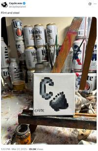 Cayde.wav ⭑ @caydeplanet Flint and steel Life te Modelo elo Me 2 Rion CAYDE 1:33 PM Mar 27, 2025 151.9K Views Blue te AS 16
