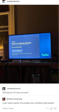 simplyjustfucked Log in or create an account hulu.com/activate 6FAGSEX counterpick-me-irl SEIS f-- sex? En esta economia? hulu jfk-blown-away-blog I wish I spoke Spanish, this probably says something really beautiful 108,512 notes ... FREE MON