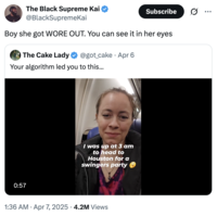 A "tweet":https://knowyourmeme.com/memes/sites/twitter-x joking about Evethecuckoldress looking "wore out," from the Houston Swingers Party she attended.