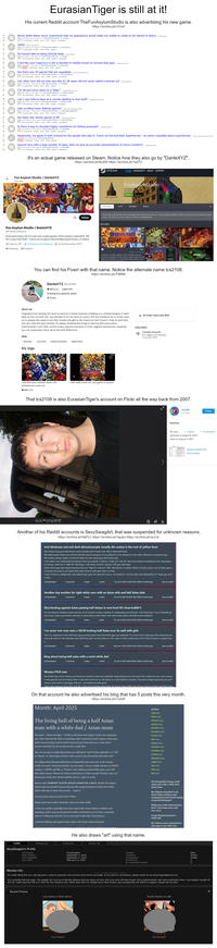 There is the YouTube channel kayaYYT that is seemingly operated by him too and its videos posted on /r/hapas by /u/kaya987.