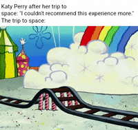 Katy Perry after her trip to space: "I couldn't recommend this experience more." The trip to space: imgkip.com