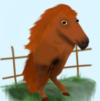 Orange Horse by @KayTubbb