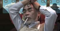 Hayao Miyazaki Looking Stressed