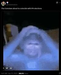 @chatshirelore The Conclave about to coincide with PH elections II GIF ALT 4:47 AM - Apr 21, 2025-260.7K Views 0