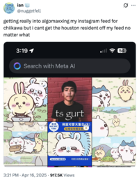 A "meme":https://knowyourmeme.com/memes/memes using the photo of Latino "Edgar":https://knowyourmeme.com/memes/edgar-edgar-haircut "influencer":https://knowyourmeme.com/memes/social-media-influencer and "TikToker":https://knowyourmeme.com/memes/sites/tiktok Lil G standing in front of a red brick wall.