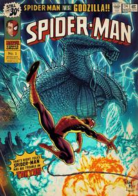 ONLY 30¢ STILL SPIDER MAN VS. GODZILLA!! MARVEL COMICS GROUP No. 1 SPIDER-MAN V.S. GODZILLA MARCH,04 APPROVED OF THE COMICS CODE (A) AUTHORITY 04 C MAR 01975 SPIDER MAN THAT'S RIGHT, FOLKS. SPIDER-MAN HAS BIG TROUBLE IN: TOKYO! Rept 2230