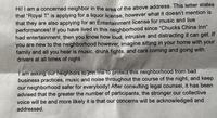 Hi! I am a concerned neighbor in the area of the above address. This letter states that "Royal T" is applying for a liquor license, however what it doesn't mention is that they are also applying for an Entertainment license for music and live performances! If you have lived in this neighborhood since "Chucks China Inn" had entertainment, then you know how loud, intrusive and distracting it can get. If you are new to the neighborhood however, imagine sitting in your home with your family and all you hear is music, drunk fights, and cars coming and going with drivers at all times of night. I am asking our neighbors to join me to protect this neighborhood from bad business practices, music and noise throughout the course of the night, and keep our neighborhood safer for everybody! After consulting legal counsel, it has been advised that the greater the number of participants, the stronger our collective voice will be and more likely it is that our concerns will be acknowledged and addressed.