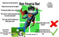 Anonymous submission to gimmick account @anonstuck featuring Jake English from the comic Homestuck as "Potential Man".