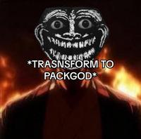 A "meme":https://knowyourmeme.com/memes/memes posted by a "phonk":https://knowyourmeme.com/memes/cultures/phonk-drift-phonk and "Phonk Trollge":https://knowyourmeme.com/memes/phonk-trollge meme creator about transforming into Packgod to roast someone.