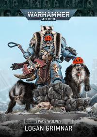 WARHAMMER 40,000 EAR SPACE WOLVES LOGAN GRIMNAR