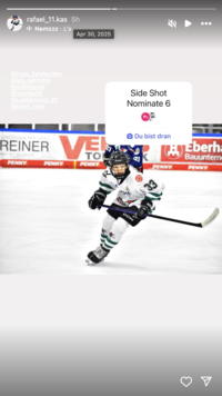 Instagram user @rafael_11.kas was one of many to post a story set to the "Side Shot Nominate 6" template. 