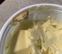 Toast crumbs in the container