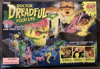 TYCO DREADFUL FOOD LAB GRUESOME GOODIES THAT LOOK GROSS BUT TASTE GREAT! D YOU CAN EAT EVERYTHING YOU MAKE! MAKES OVER A HUNDRED THINGS YOU CAN EAT! AWARNING: CHOKING HAZARD-Small parts, Not for children under 3 years. AGES 6 AND UP GUMMY CREATURES Make wiggly, Figgly, chewy gooey creatures you can eat! MONSTER BRAINS Use the freaky formula to make edible Monster Brains! MONSTER SKINT Make Monster Skin! Looks disgusting, tastes delicious