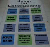 If you ever watched "Office Space", You might be familiar with Tom Smykowski's "Jump to Conclusions" mat he created as a vain attempt at making a hit product. When I first viewed the movie years ago, I found there to be a lot of potential on getting a modern spin. That being; the "Cancelled" edition. 

A lot of these conclusions are heavily based off of things we've seen throughout the decade. From Jontron back in the day, to Chuggaaconroy in contemporary times. And a lot of them worked to an extent, despite having no reason to be as effective as they were. 

Some people may just really enjoy seeing the world burn.