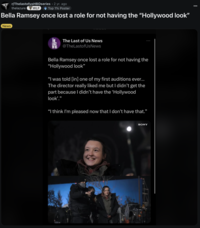 A "Reddit":https://knowyourmeme.com/memes/sites/reddit post about Bella Ramsey once lost a role for not having the "Hollywood look."