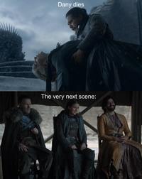 Dany dies The very next scene: