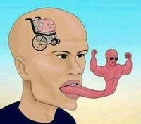 Weak brain, strong tongue